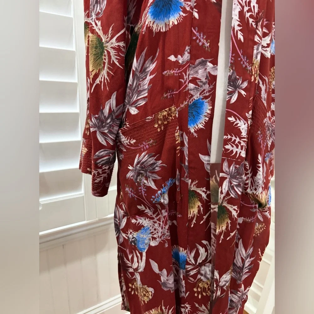 Floral Open Front Kimono sz Small - Picture 4 of 8